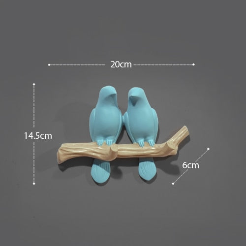 Wall Decoration Home Accessories: Resin Bird Hanger
