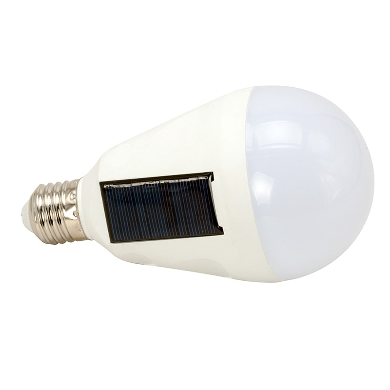 Rechargeable LED Bulb E27 LED Solar Lamp 7W 12W 85V-265V Outdoor Emergency Travel Fishing Camping Light