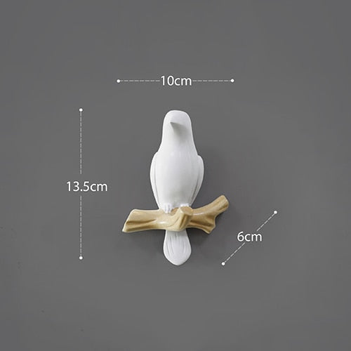 Wall Decoration Home Accessories: Resin Bird Hanger