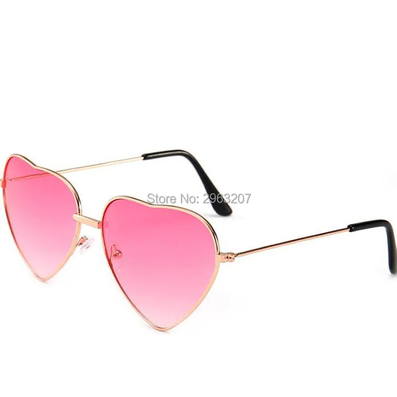 100pcs Fashion Women Heart Shaped Sunglasses Hawaiian Party Decorations Sunglasses Summer Pool Theme