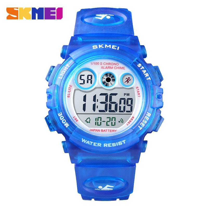 SKMEI Sport montre pour enfants LED étanche