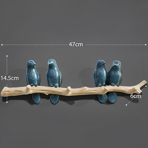 Wall Decoration Home Accessories: Resin Bird Hanger