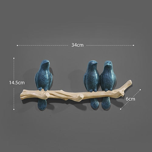Wall Decoration Home Accessories: Resin Bird Hanger