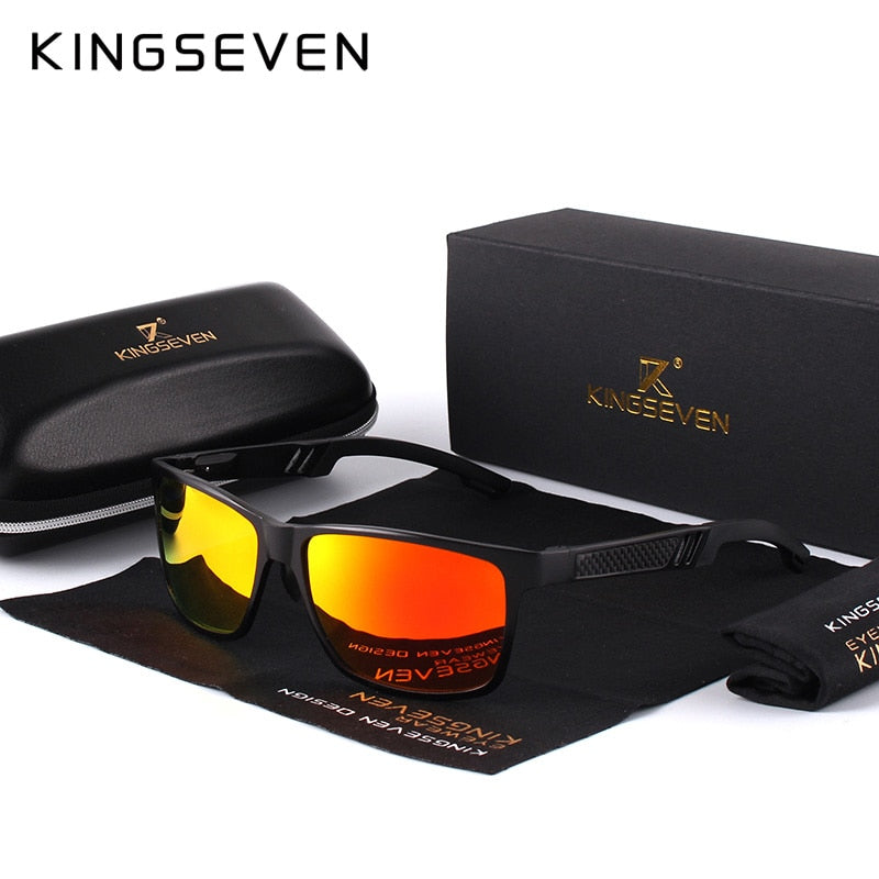 KINGSEVEN Aluminium Quadrat polarisierte Sonnenbrillen für Männer