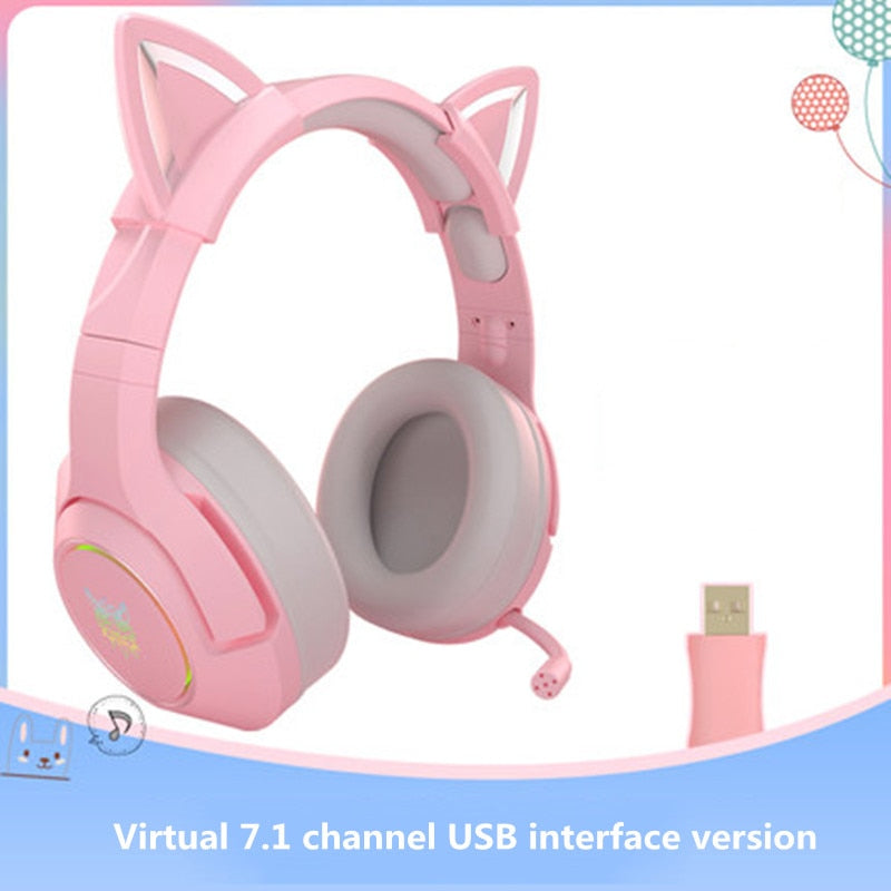 Neues Produkt: K9 rosa Katze Ohr Gaming-Kopfhörer