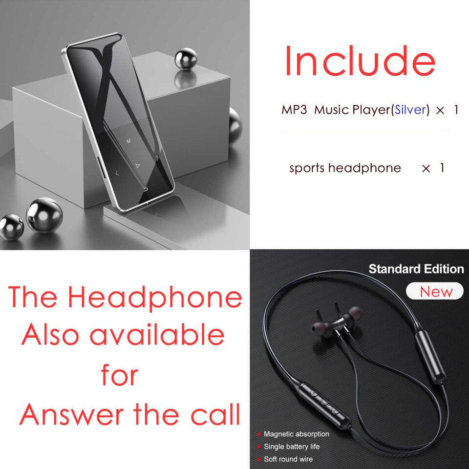 IQQ X2: New version with Hebrew support, Bluetooth, MP3, 16GB HiFi Walkman, Radio-FM