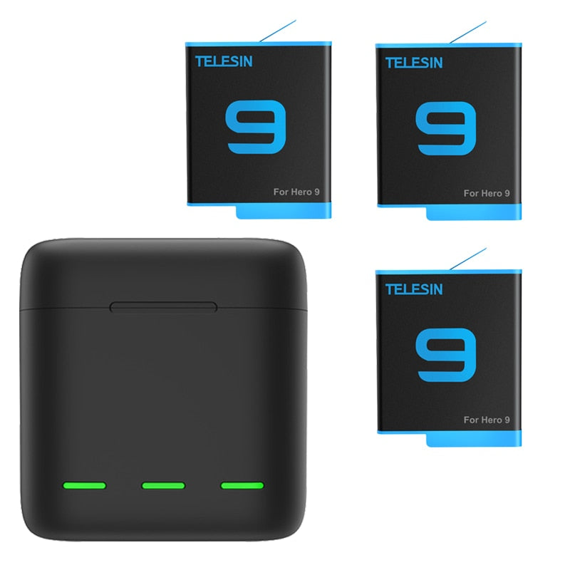 GoPro 9 Battery Charger, Smart, Fast Charging, 1750mAh Li-Ion