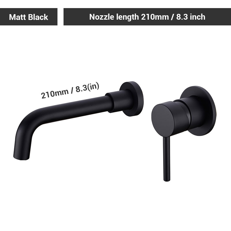 Brass Matt Black Bathroom Sink Faucet