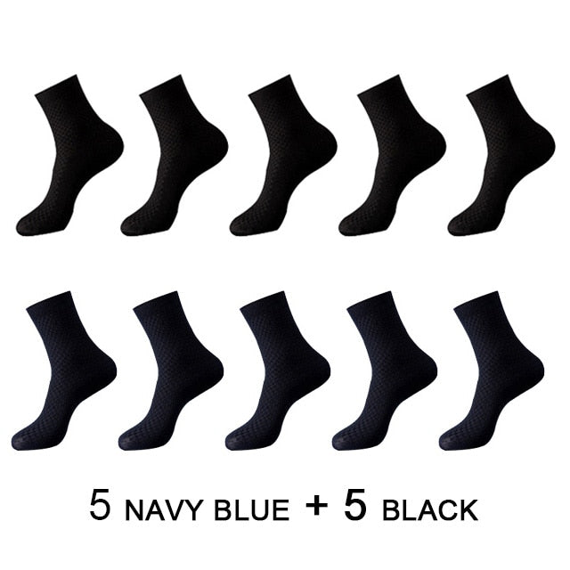 10 Pairs Lot Men Bamboo Fiber Socks, High Quality