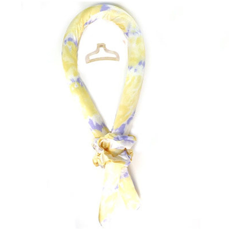Hair styling without heat + hair clip + hair ties - yellow