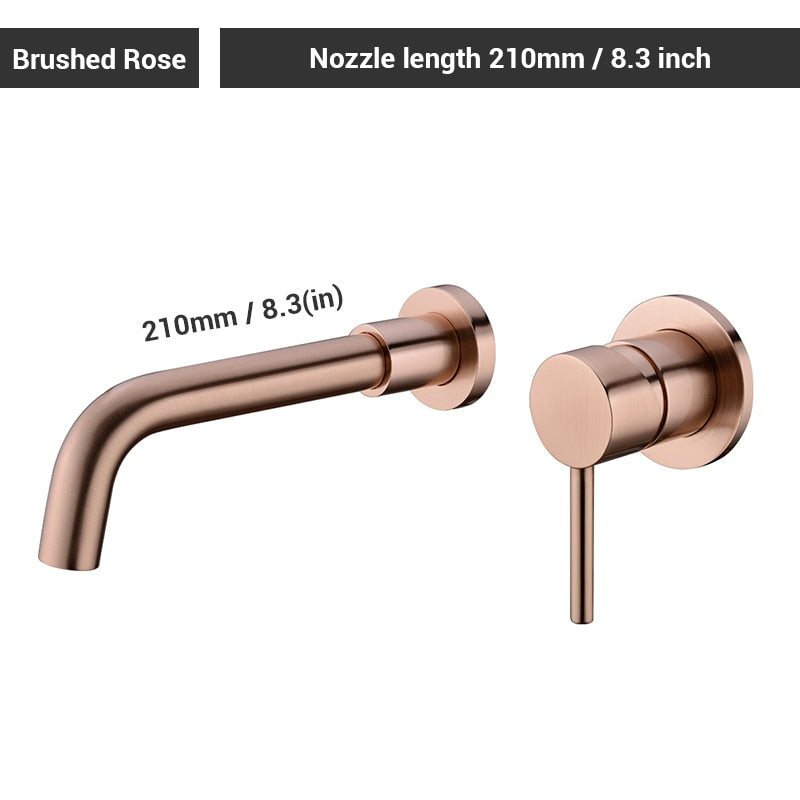 Brass Matt Black Bathroom Sink Faucet
