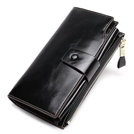 Vintage luxury ladies wallet made of genuine leather