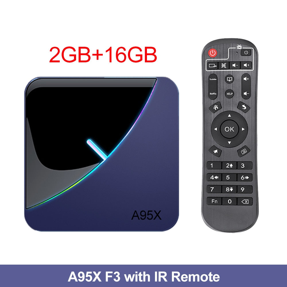 VONTAR A95X F3 RVB TV Box Android 9.0 4 Go 64 Go 32 Go Amlogic S905X3 8K 60fps