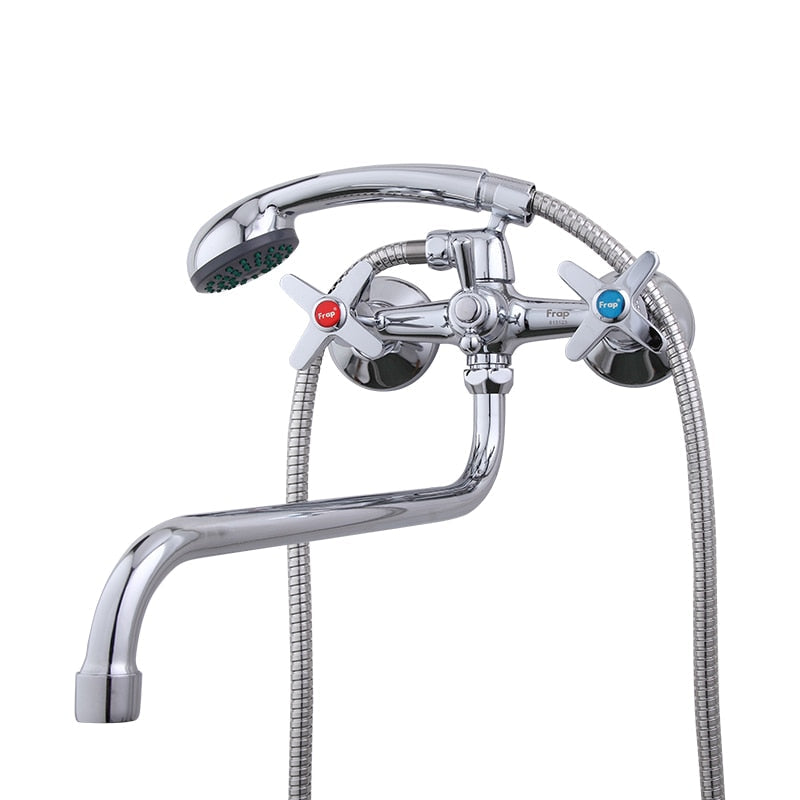 Frap Weiß Bad Wasserhahn Abflussrohr Bad Dusche Wasserhahn