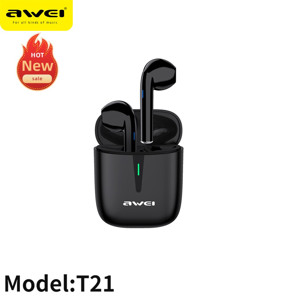 AWEI T17 TWS Bluetooth Headsets, Wireless, Mini, Type-C, Microphone, Sports Game