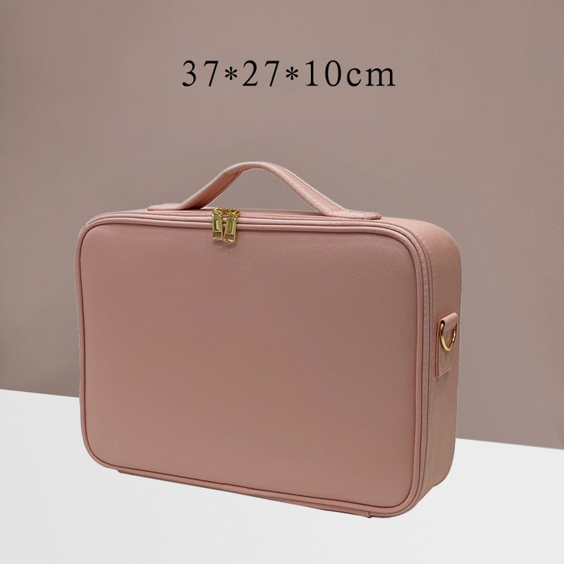 Leather Makeup Bag with Clapboard