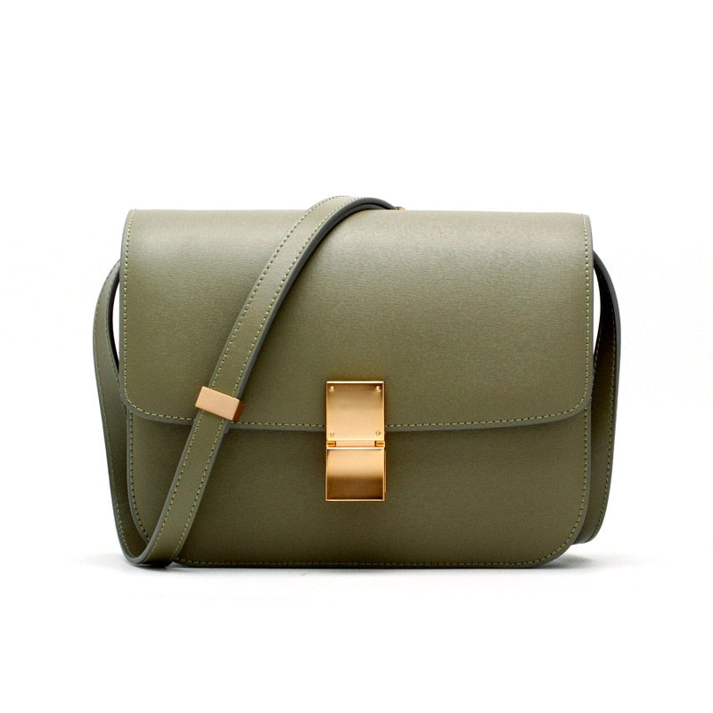 Women's luxury handbag made of genuine leather
