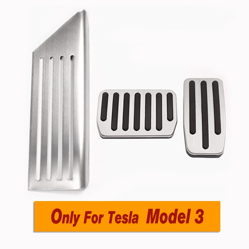 Accessories for Tesla Model 3 Y 2021: Aluminum Pedal Covers