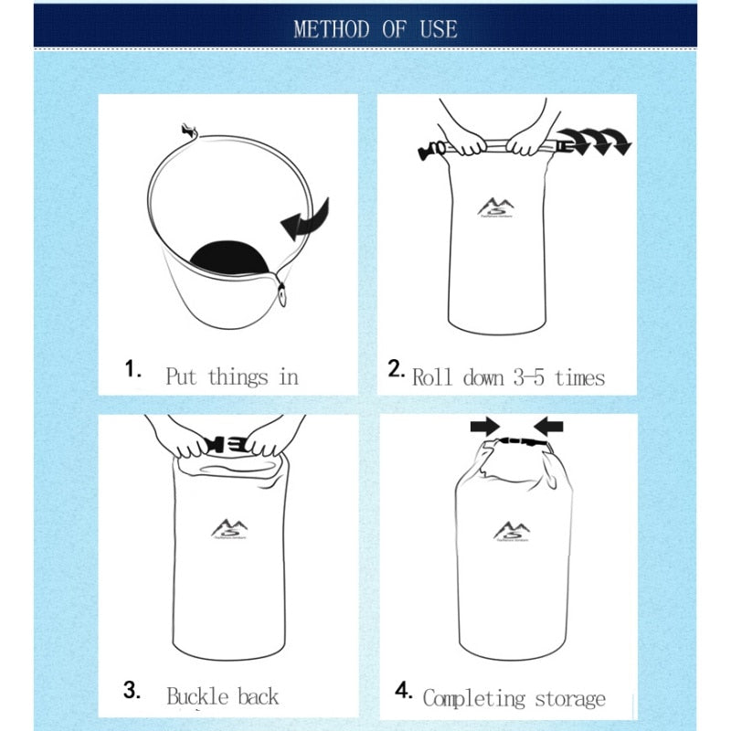 L Outdoor Waterproof Dry Bag for Camping Hiking Swimming Rafting Kayak Bags Pouch