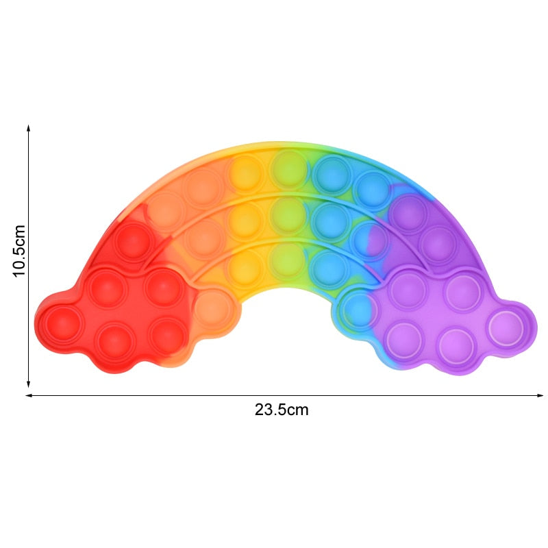 Regenbogen Push Bubble Popit Fidget