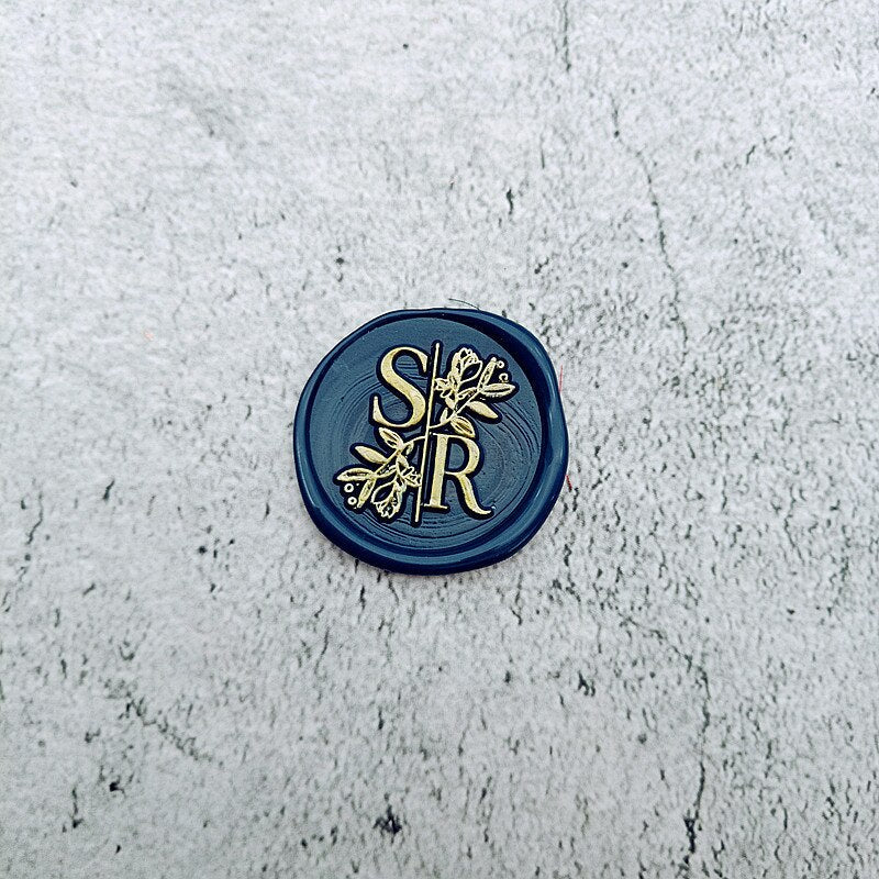 DIY personalized stamp with wax seal for wedding