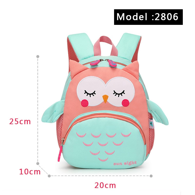 Heiße 3D Cartoon Tier Baby Rucksäcke für Kinder