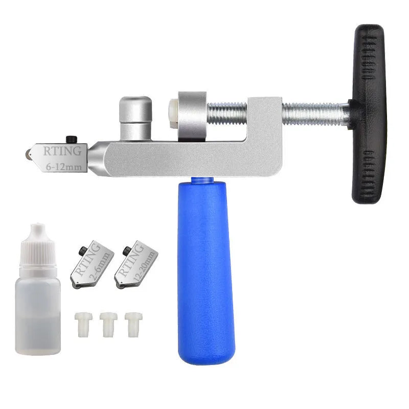 Professional Diamond Glass Cutter for Cutting Glass Tiles 2 in 1 Glass Cutter Set Manual Construction Tools