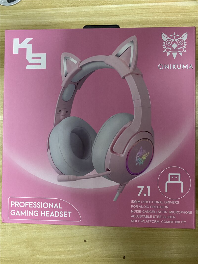 Neues Produkt: K9 rosa Katze Ohr Gaming-Kopfhörer