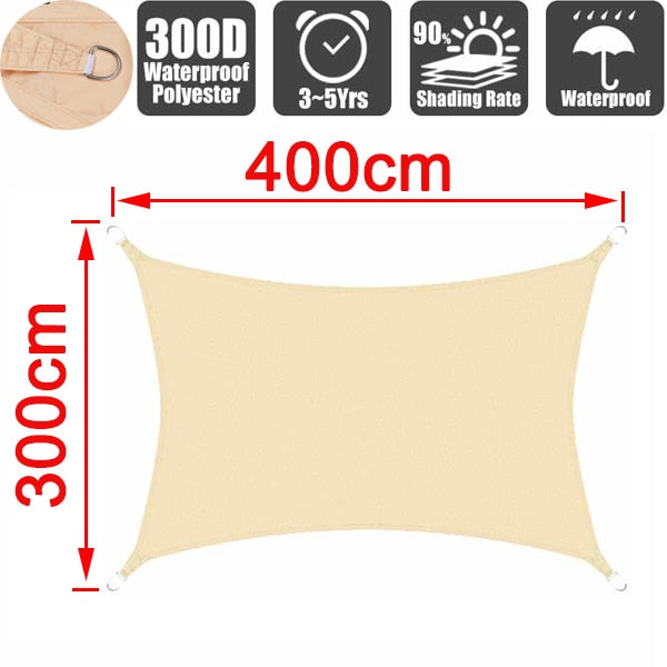 Wasserdichtes SunShade Segel Outdoor Markisen Zelt Camping Vordach Hofsegel Sonnen-Schutz
