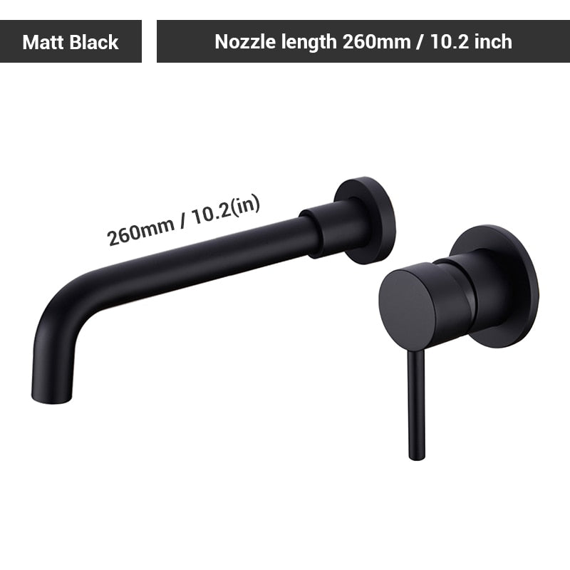 Brass Matt Black Bathroom Sink Faucet