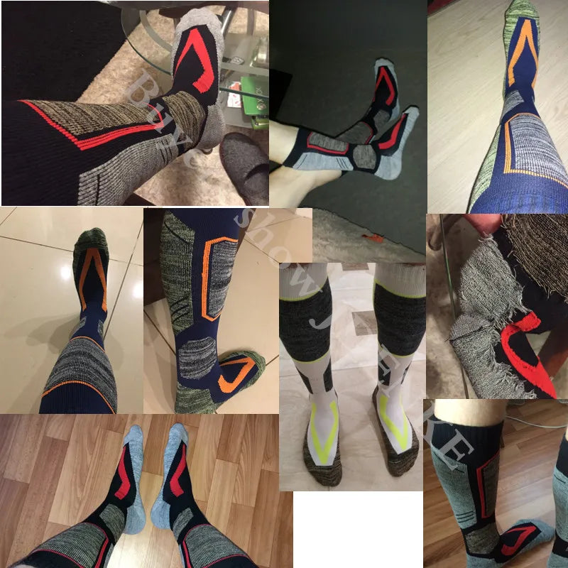 Winter Männer Frauen Warme Ski Socken Baumwolle Lange Dickere Snowboard Wandern Trekking Sport Thermosocken Thermosocken