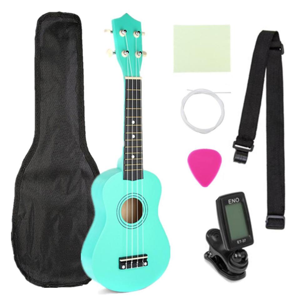 21" Green Soprano Ukulele Basswood 4 Strings Music