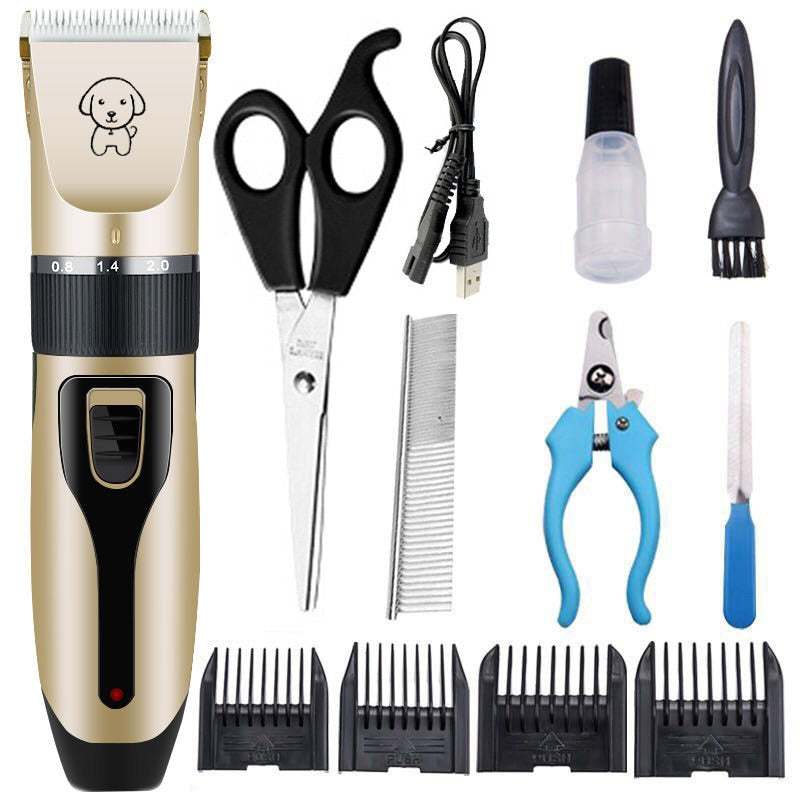 Professional Cordless Pet Hair Clipper Set