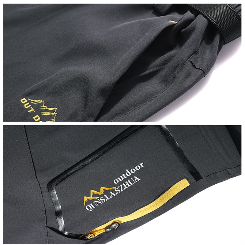 TRVLWEGO Men Camping Hiking Pants Trekking High Stretch Summer Thin Waterproof Quick Dry