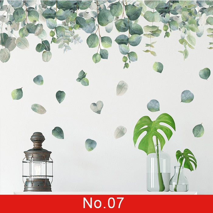 Green wall sticker for room decoration
