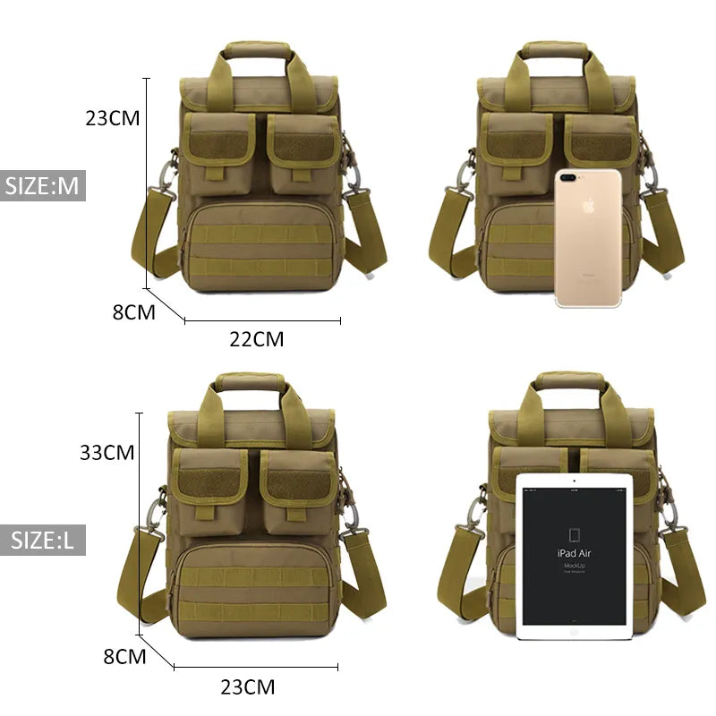 Men Tactical Handbag Laptop Military Shoulder Crossbody Bags Camouflage Molle Hunting Camping Sport XA318D