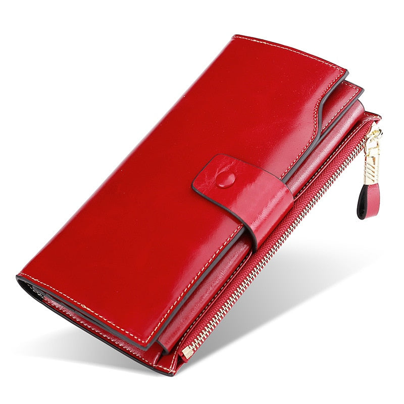 Vintage luxury ladies wallet made of genuine leather