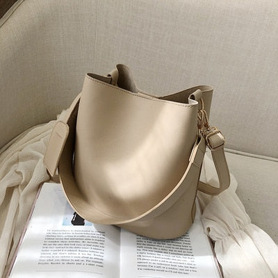 Designer shoulder bag with wide straps for women