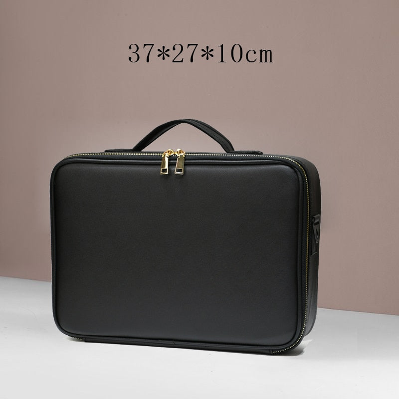 Leather Makeup Bag with Clapboard