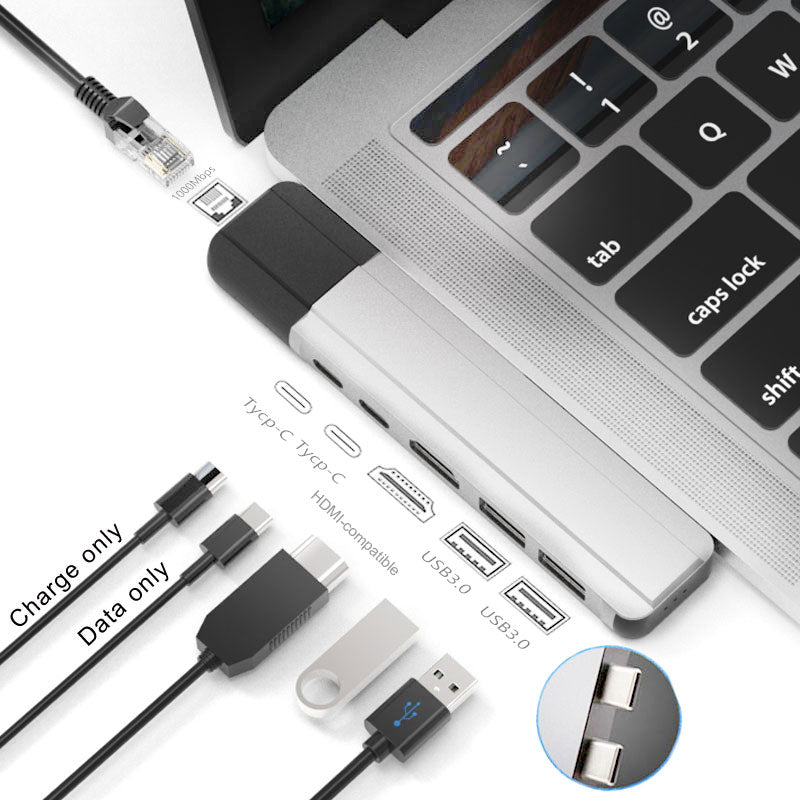 Possible USB C Hub Thunderbolt 3 Dock with HDMI-Rj45 Adapter for MacBook Pro-Air M1