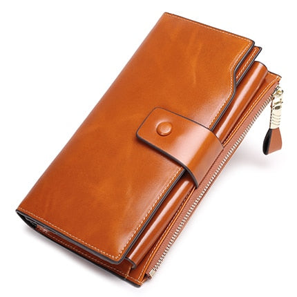 Vintage luxury ladies wallet made of genuine leather