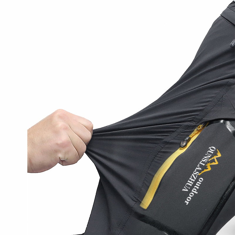 TRVLWEGO Men Camping Hiking Pants Trekking High Stretch Summer Thin Waterproof Quick Dry