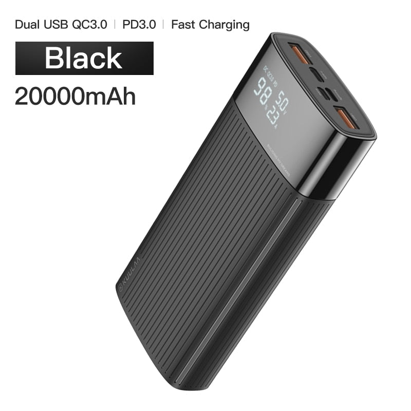 KUULAA Power Bank 20000mAh QC PD 3.0 PoverBank for Xiaomi Mi 10 9