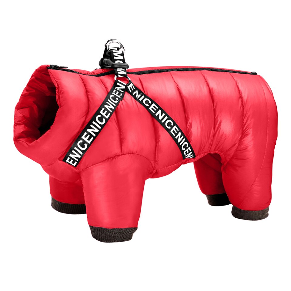 Winter Dog Clothes: Super Warm Jacket with Harness, Waterproof Puppy Clothes for Small and Medium Dogs