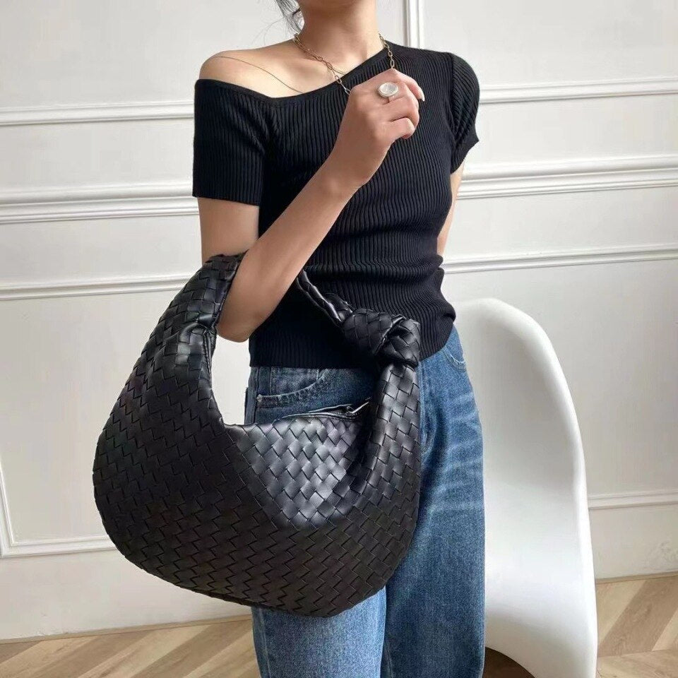2021 Luxury Woven Leather Shoulder Bag