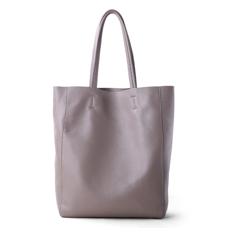Women Luxury Tote Lemon Yellow Leather Bag