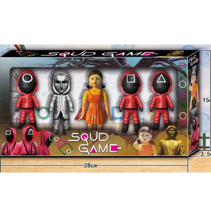 Squid Spiel Figur - Bösewicht BOSS - Dreieck Runde Platz Puppe