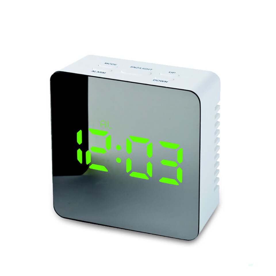 LED alarm clock for children's rooms with temperature display and snooze function
