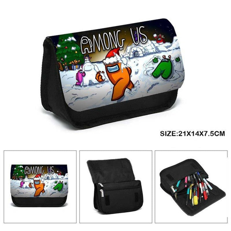 Anime Among Us Pencil Case for Boys