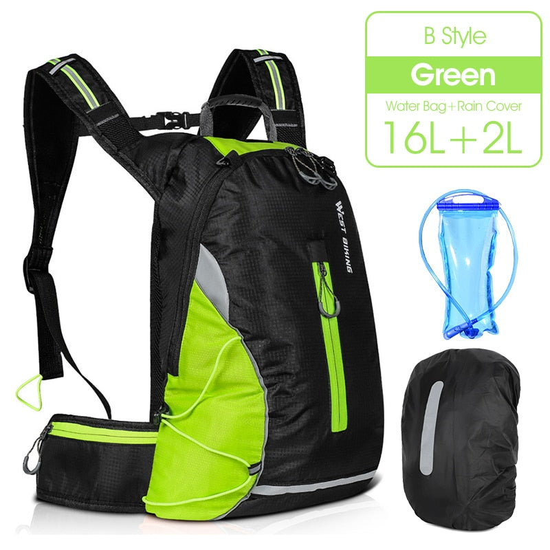 WEST BIKING Waterproof Bicycle Bag Portable Reflective Sport Cycling Backpack Outdoor Hiking Climbing MTB Bike Accessories